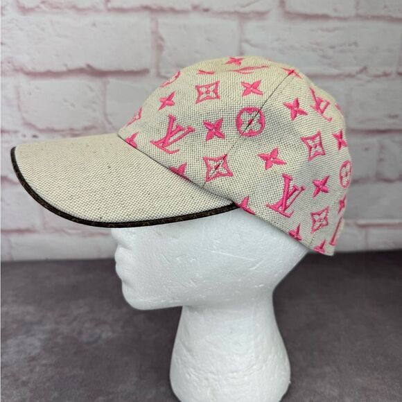 Louis Vuitton Canvas Monogram Starboard Cap M Pink - Picture 1 of 10